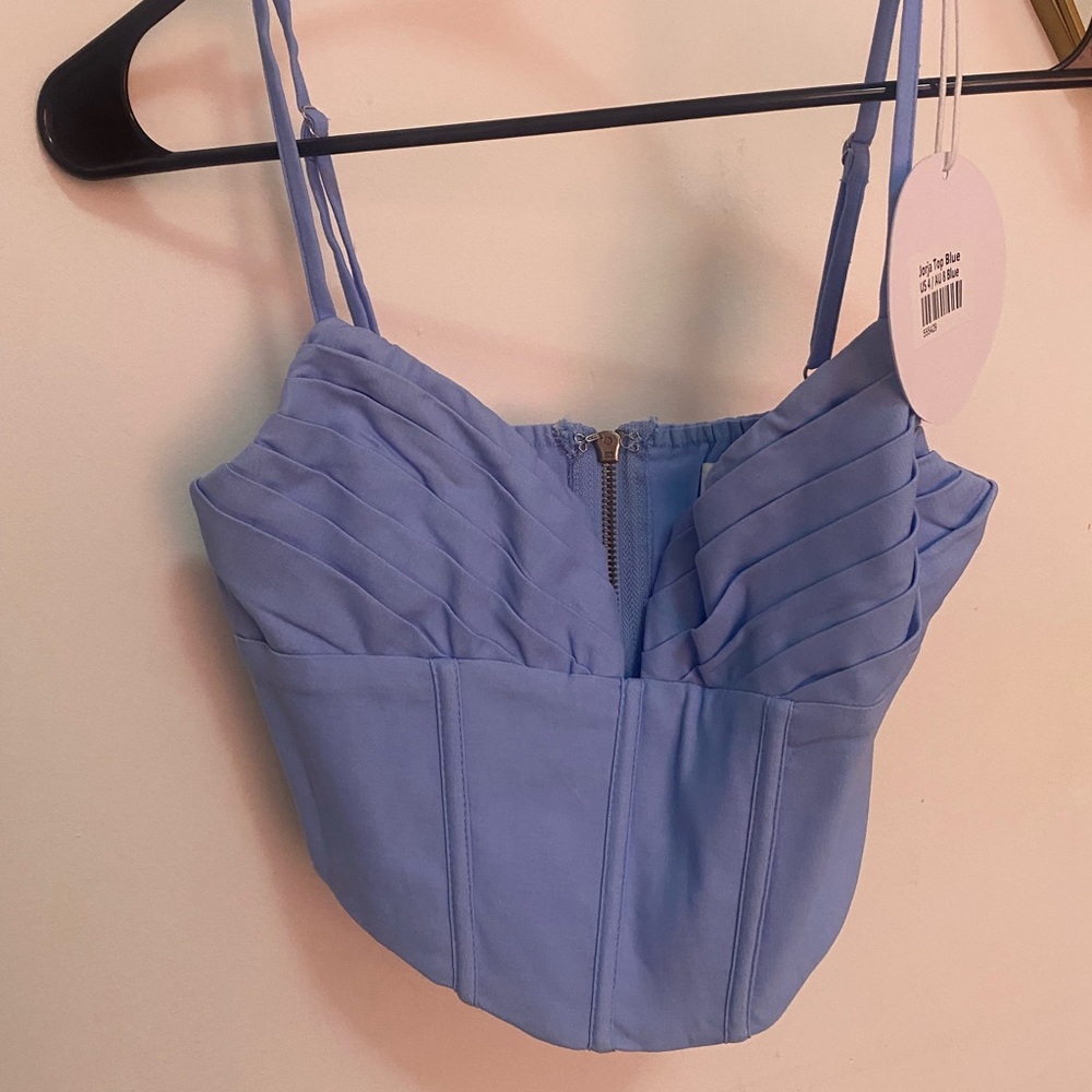 Princess Polly corset blue top